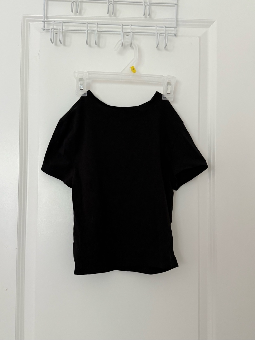 Black Women's Short Sleeve Crop Top